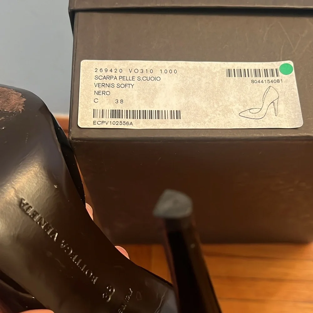 Bottega Veneta Heel shoes Size Italy 38 Original Box Black Patent Leather - Picture 5 of 9